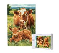 Animal Jigsaw Puzzles for Adults 5000, Highland Cattle Puzzles for Adults Wooden, Funny/Difficult/Impossible/Challenging Decompression Games, As a Birthday for Women and Men M-1334