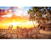 Animal Jigsaw Puzzles for Adults & Kids Unique Universal Colourful Fun Wood Challenging Puzzles for Family 100 Piece, Landscape, Ocean, Coast, Cafe, India, Huts 45.5x35.5CM