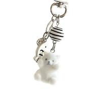 Animal Keychain Soft Flocking Bear Bag Charm Easy Clip On Decors Bags Pendant For Enthusiasts Practical Plush Bag Keychain