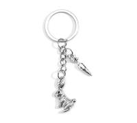 Animal Keychain with Cute Rabbit and Carrot Pendant Made of Metal, Suitable for Mom, Sister, Birthday Gift for Women