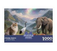 Animal Kingdom 1000 Puzzles Adults Puzzle Kids Age Gifts Puzzle Game Animal Home Decoration Decompression 38x26cm/1000pcs