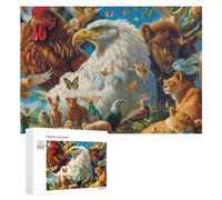 Animal Kingdom Gathering: New Year Puzzle Gift, 300 PCS Displayable Picture Puzzle - for Detail-Focused Puzzlers