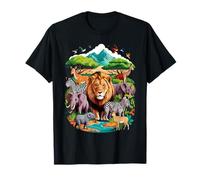 Animal Kingdom with A Variety of Animals in Their Natura T-Shirt