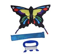 Animal Kite Butterfly Colorful Single Line Kite for Beginners Boys Girls Outdoor Play Gifts Yellow Gingham Fabric Fiberglass Rod 133x70cm