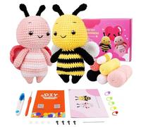 Animal Knitting Kit, Beginner Crochet Kit | Crochet Kit Step by Step Video Tutorials for Beginners | Knitting Starter Pack, Craft Yarn & Crochet, Easy Learning for Teens
