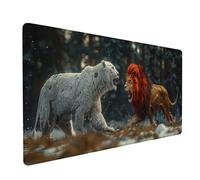 Animal Large Mouse Mat 800x300x3mm, Forest Extended Mouse Pad with Stitched Edges, Gaming Mousepad with Soft Smooth Surface, Desk Mat for Desk Accessories and Office Accessories, Gifts for Men G-2870