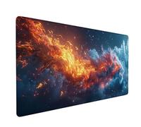 Animal Large Mouse Mat, Flame Gaming Mouse Pad with Stitched Edges, Extended Mousepad with Non-Slip Rubber Base, Desk Mat for Desk Accessories and Office Accessories Gifts, 1000x500x3mm J-8958