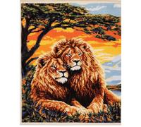 Animal Latch Hook Kit Rug African Lion Latch Hook Rug Set Rugs Knotting Cross Stitch Set For Beginners And Adults Rug Making Tool Kit 20x15in