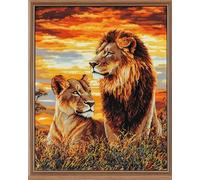 Animal Latch Hook Rug Kit Two Lions Latch Hook Rug Kit With Latch Hook Diy Rug, Latch Hook Rug Making, Diy Rug For Home Decor For Teenager And Adults 20x15in