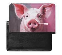 Animal Laughter Passport Holder with 3 Card Slots, Portable PU Leather Travel Wallet, Slim Protective Cover for Passport, ID, Credit Cards