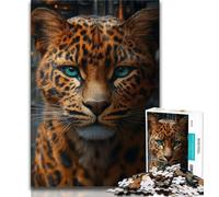Animal Leopard 1000 Piece Jigsaw Puzzle for Adults Teens,Challenging Game Gifts for Is Ideal As A Gift for The Whole Family (38x26cm)
