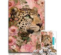 Animal Leopard Jigsaw Puzzles for Teenagers 1000,Help The Brain Exercise Addictive Toys to Cultivate Patience A Work of Art (75x50cm)