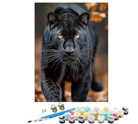 Animal Leopard Paint by Numbers for Adults, Paint by Numbers, Easy Diy Oil Painting Kits on Canvas with 3 Brushes and 36 Acrylic Pigment, Hobbies for Women, Wall Decor Gifts 32 x 44 inch BJHWK675