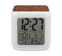 Animal Leopard Print Alarm Clock 7 Color Digital Alarm Clock For Women Men Gift