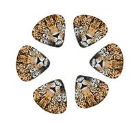Animal Leopard Print Guitar and Ukulele Picks For Music Lovers 12 PCS Mixed Gauges(0.46/0.71/0.96mm)