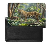 Animal Leopard Print Jungle Passport Holder Passport Cover Protector Essentials with Credit Card Slots for Women Men