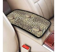 Animal Leopard Print, Vehicle Center Console Armrest Cover Pad Soft Comfort Car Handrail Box Cushion Universal