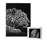 Animal Leopard Printed Wooden Intelligence Puzzle 38x52 CM, 500 Pieces(boxed) Jigsaw Puzzles Education Game for Adults, Home Decoration Puzzle