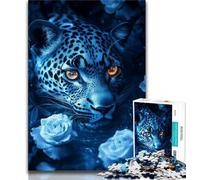Animal Leopard Puzzles for Teenagers Teens 1000pc Puzzle,Help The Brain Exercise Addictive Toys to Cultivate Patience A Work of Art (38x26cm)