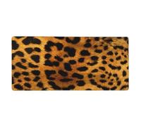 Animal Leopard Skin,Mouse Pad Large Desk Pad Computer Keyboard Mouse Mat With Non Slip Rubber Base 40 x 90 cm