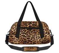 Animal Leopard Skin Print Kids Duffel Bag for Boys Girls, Lightweight Travel Weekender Bag with Adjustable Strap, Overnight Gym Bag Toddler Sports Duffle for Workout Dance