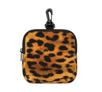 Animal Leopard Skin, Square Zipper Storage Bag, Neoprene Coin Purse, Small Wallets, Change Pouch, Change Purse