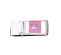 Animal Lies Rest Art Deco Fashion Slim Money Clip Stainless Holder Pocket Wallet