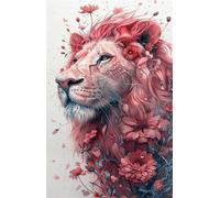 Animal Lion Flower Jigsaw Puzzles for Adults 500 Pieces Educational Toys Challenging Game 500 Piece Puzzles for Adults for The Whole for Women Gifts for Men