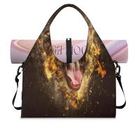 Animal Lion Sports Duffle Bag with Shoe Compartment Lion Print Weekend Overnight Bags Tote Cabin Luggage Bag for Gym Yoga Travel