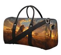 Animal Lion Travel Duffle Bag for Women Men Girls Boys Weekend Overnight Bags 22.7 L Tote Cabin Luggage Bag for Sports Gym Yoga