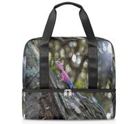 Animal Lizard Sports Duffle Bag for Women Men Kirls Boys Girls 21 L Weekend Overnight Bags Wet Seperated Tote Bag for Travel Gym Yoga