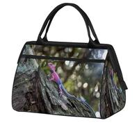 Animal Lizard Travel Duffle Bag for Women Men Kids Boys Girls Weekend Overnight Bags 24 L Holdall Tote Cabin Bag for Sports Gym Yoga