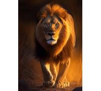 Animal Lonely Lion Funny Jigsaw Perfect for Brain Puzzle Lovers Vibrant Illustrations and Quality Piece Great Gift Idea Wooden Puzzles_300pcs