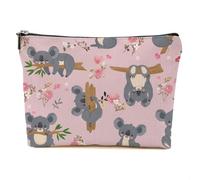 Animal Lover Gifts Makeup Bag Llama Koala Sloth Moth Rooster Dog Cat Cow Bunny Goat Gifts Cherry Cosmetic Bag, Multicolor 0560, 9.61 x 7.41 inches