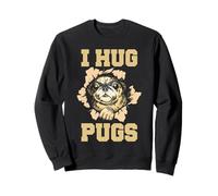 Animal Lover | Pug Mom Dad | Pet Dog Owner | I Hug Pugs Sweatshirt
