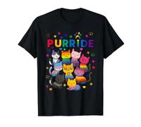 Animal Lover Purr Cat Pride Allies LGBT Value Graphic T-Shirt, Men, Black, XL