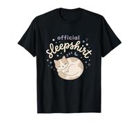 Animal Lovers Official Sleepshirt Cute Sleeping Cat Pajama T-Shirt