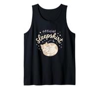 Animal Lovers Official Sleepshirt Cute Sleeping Cat Pajama Tank Top