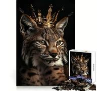 Animal Lynx King Adults Puzzles 1000 Piece Jigsaws Brain Development Leisure Activity Clean Join Joyful Xmas (50x75cm)