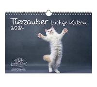 Animal Magic Funny Cats DIN A4 Calendar for 2024 Funny Moments with Cats Seelenzauber