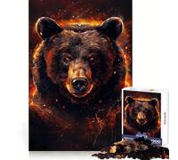 Animal Majestic Bear Jigsaw Puzzles 1000 Piece for Teenagers Mind Challenge Relaxed Leisure Seamless Fit Fine Xmas Gift (50x75cm)