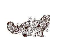 Animal Mandala Art Boho Style Elements Engraving Decals 54.4x105.8cm Store Decoration Coffee