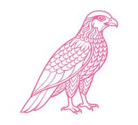 Animal Mandala Engraving Decals 54.6x57.5cm Do not Damage The Wall Surface Pink