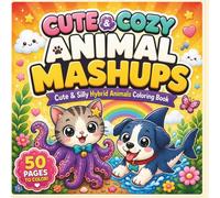 Animal Mashups Coloring Book for Kids Ages 2-8: 50 Cute & Cozy Hybrid Animals | Easy Kawaii Coloring Pages for Toddlers, Preschoolers, Boys & Girls