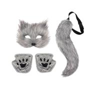 Animal Mask for Fancy Dress Festival with Tail and | Masquerade Mask for Halloween, Parties, Cosplay, Masked Ball, Theatre Performance, Carnival, and