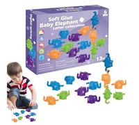 Animal Match Alphabet Game, Number Matching Fine Motor Toy, PVC Bright Colors Interactive Educational Game for Home, Outdoors, School, and Travel, 3.54x1.97x1.57Inches