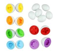 Animal Matching Game for Toddlers 2-4 Years Mixed Puzzle toys Shape 6eggs/set Education Pretend Learning Education Small Bead Magnets (1, One Size)