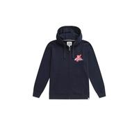 Animal Maya Womens Cotton Graphic Hoodie - Full Zip Ladies Sweatshirt with Kangaroo Pocket - Autumn, Winter Outdoors, Holiday, Walking, Hiking Navy Women's Size 6