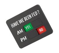 Animal Meal - Morning Evening Slider, Daily Nutrition Logic Board, Sliding Indicator Alert System, Canine Health Management Device, Household Schedule Tool, Small Rectangular Green