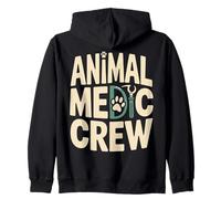 Animal Medic Crew Veterinary Technician Vet Tech Zip Hoodie